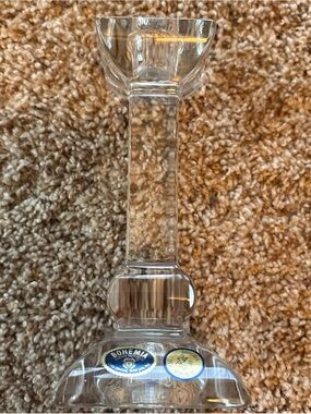 Clear Glass Candle Holder - Classic Crystal Finish